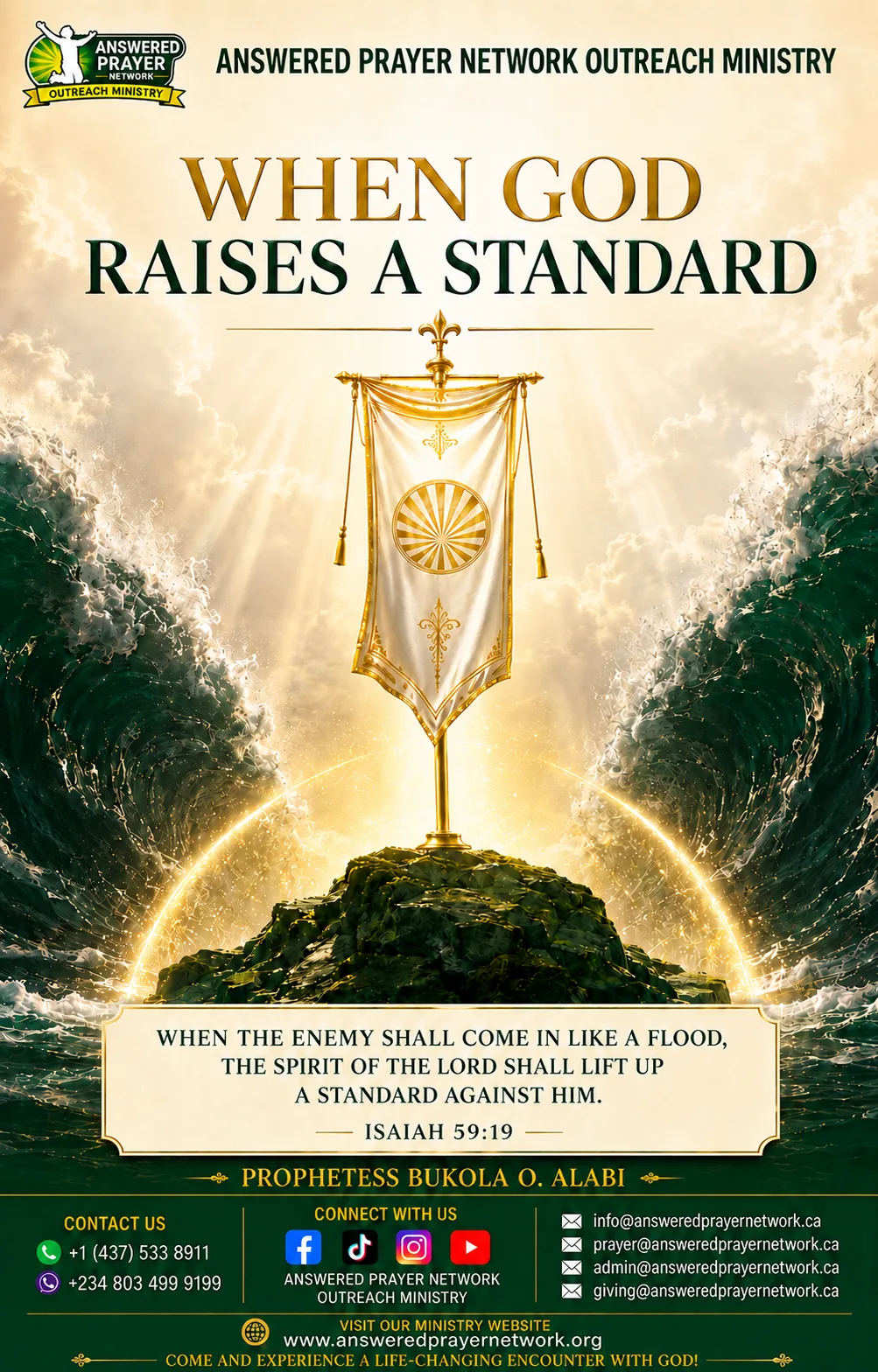 WHEN GOD RAISES A STANDARD