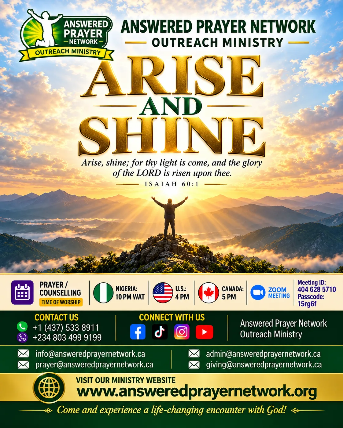 ARISE AND SHINE
