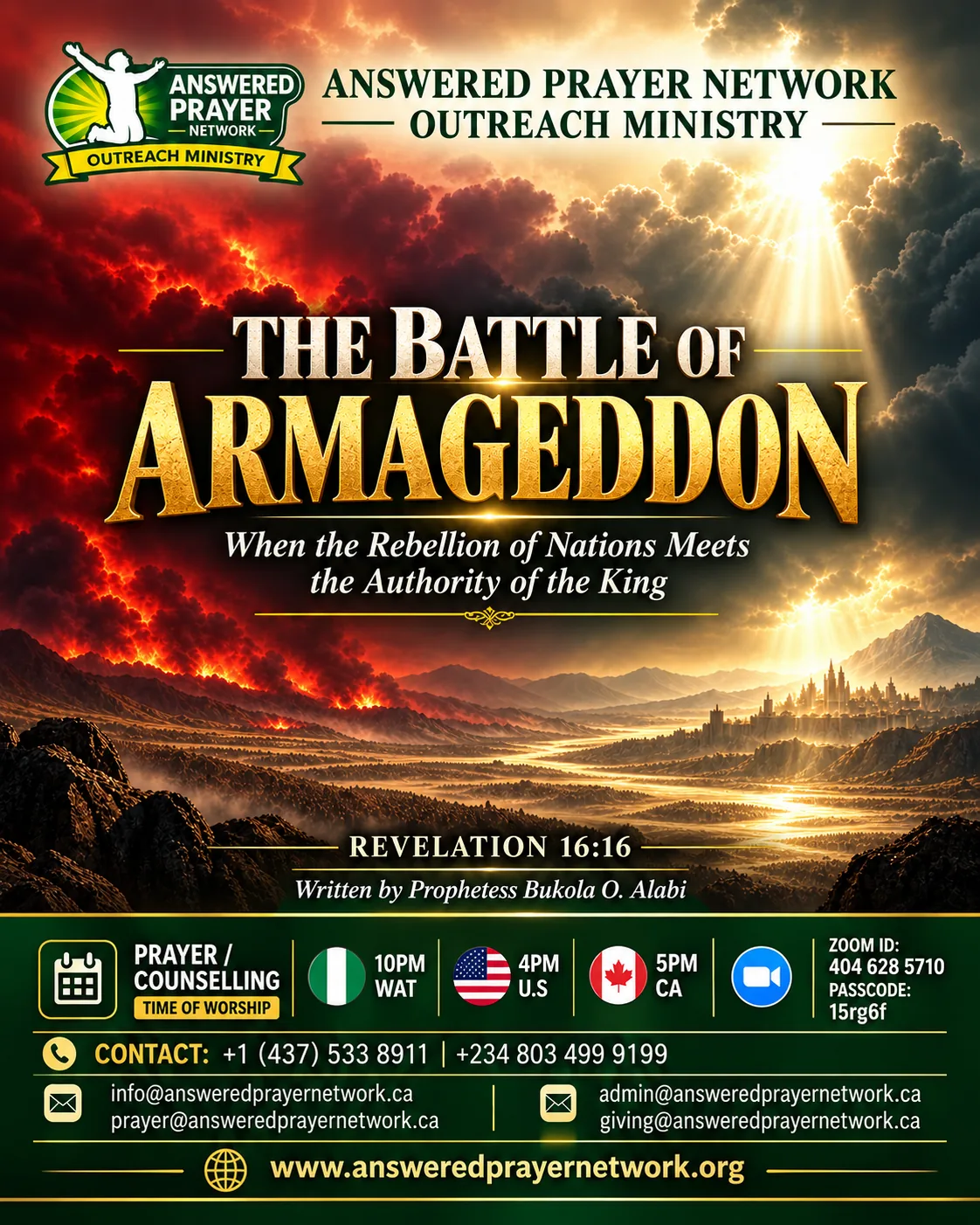 THE BATTLE OF ARMAGEDDON