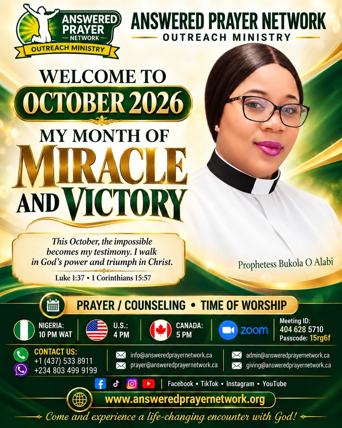 October: My Month of Miracle and Victory